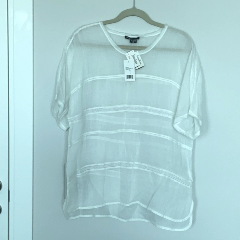 NWT Vince white cotton blouse size S(loose)